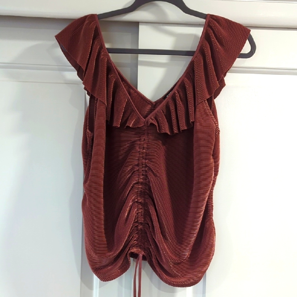Ruffled Rust Top